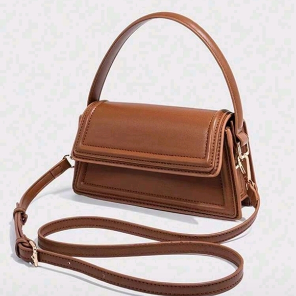 Handbags - Elegant Brown Leather Handbag